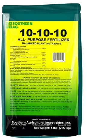 Southern Ag All Purpose Granular Fertilizer 10-10-10, 5 LB Size: 5 LB