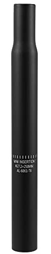 X AUTOHAUX 27.2x250mm Bicycle Seat Post Aluminum Alloy with Scale Mark Black
