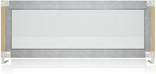HAPPLiGNLY Bettgitter Bettschutzgitter für die Sicherheit und Stabilität von Kleinkindern Einfach zu montieren für Doppel-/Einzelbetten, 4 Farben (Color : Grey, Size : 200cm)