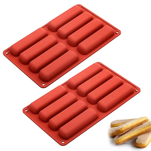 YXHZVON Moule rectangulaire en silicone, 2 pièces moules en silicone pour gâteaux 8 cavités, moules pour barres de céréales pour cubes de glace, biscuits, tartes, chocolat