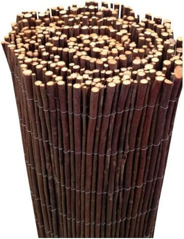Mugar-Rollos de Mimbre grueso alta ocultación para Cerramientos y Vallados- Cerramiento de Mimbre Natural para Jardines, Huertos y Balcones (1 x 3 Metros)