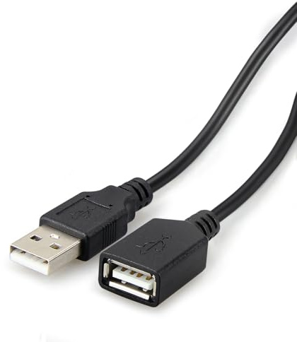 5 ft USB-A 2.0 Extension Cable Male to Female - Charging Cord, Shielded