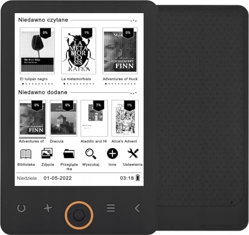 Lecteur bemi Cognita | 6 écran Carta/ 8GB/ microSD | pdf reflow | noir