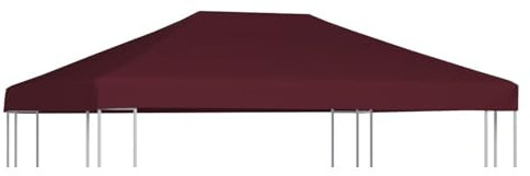 ShGaxin Pavillondach, Pavillon Ersatzdach, Pavillon Dach, Ersatz Pavillon Dach, Dachplane Faltpavillon, Faltpavillon Dach, 310 g/m² 3x4 m Weinrot