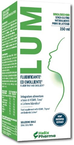 Sciroppo Tosse Secca Irritata Tosse Grassa Fluidificante Sciogli Catarro In Gola Per Adulti e Bambini Estratto di lumaca Timo Lichene Islandico HelixPharma Lum 150ml