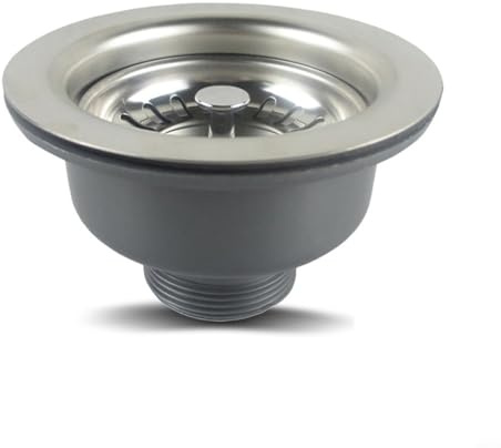 CNANRNANC 110 mm Edelstahl Spülbecken Abflusssieb Küchenarmaturen Waschbecken Siphon Entwässerung Küche Siebkorbventil Korb
