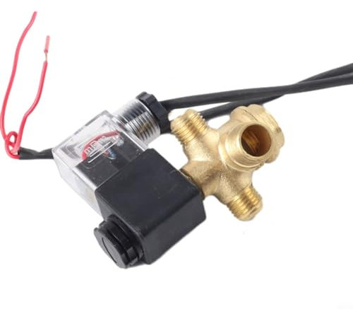 CNANRNANC Silent Air Compressor Solenoid Valve with Oil-Free Technology, Outlet, Check Valve, Air Pump, Compressor Pumps Accessories(B)