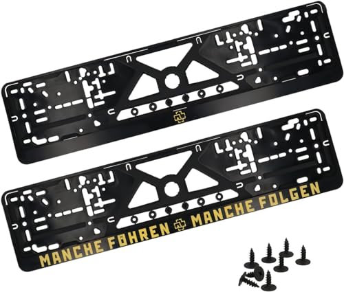 Nummernschildhalter, Kfz-Kennzeichenhalter für Autokennzeichen mit Klicksystem, inklusive 8 Schrauben und 8 Vibrationsdämpfern, einfach und stabil, 2er-Set, 52 x 10 cm