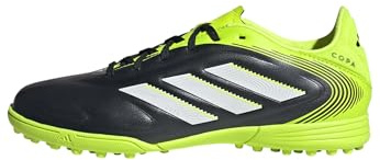 adidas Unisex Kinder COPA Pure III League Turf Football Boots Kids, Core Black/Cloud White/Lucid Lemon, 31 EU