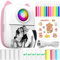 CYJJYZ Mini Stampante Portatile, Stampante Termica, Stampante Fotografica Istantanea Wireless Bluetooth, con Ricarica USB, Compatibile con iOS Android, per Note, Diario, Elenco (Rosa)