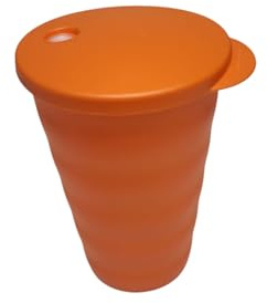 Tupperware Drinking Cup Plastic Glass Boy Wave 500 ml Drinking Cup 500 ml (Orange)