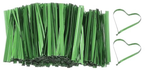 PATIKIL Metal Twist Ties 2 Inch, 800 Pcs Metallic Bread Ties for Treat Plastic Bags Gift Wrapping Candy Coffee Bag Plant Party Cake Favor, Green