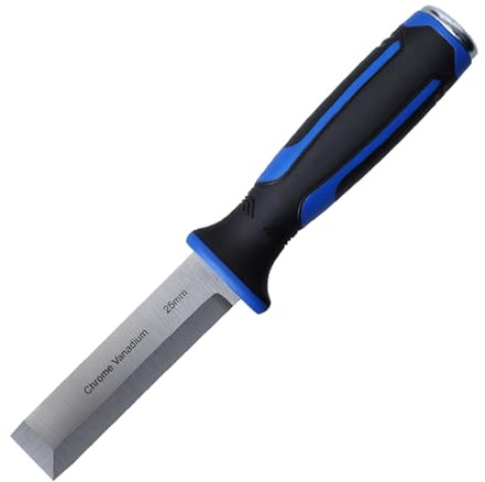 CR V Steel Woodworking Chisel Rubber Handle for Comfort Hand Chisel Cover for Protection Woodworking Carving Trimming Smoothing