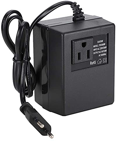 GEERYZHE Transformador de Potencia del Convertidor de Voltaje de Paso de 300W con Adaptador de CA a CC para Viajes de Doble Voltaje de Doble de 110V/220V y Uso en Casa (Enchufe de la UE)