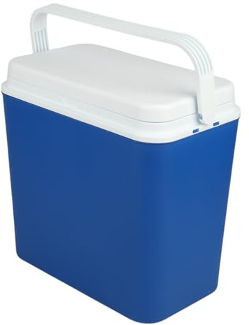Jolie Max 24L Cool Box – Insulated Ice Cooler for Hot or Cold Food & Drinks – Portable Camping Fridge with Handle & Lid – Lightweight Food-Grade Plastic (BLUE)