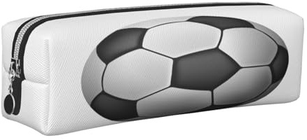Federmäppchen Fußball weiß Federmappe Federtasche Mäppchen Stiftetasche für Mädchen Jungen Büro Schule