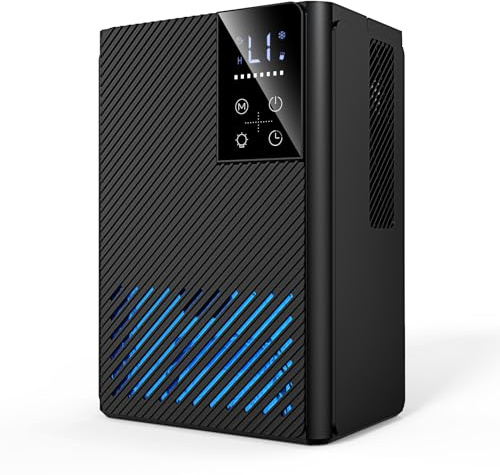 Luftentfeuchter Elektrisch, Ultra Leiser Raumentfeuchter, 2.5L Luftentfeuchter mit LED Display, Automatisches Abtauen, Gegen Feuchtigkeit Schimme, Energiesparender Klein-Luftentfeuchters