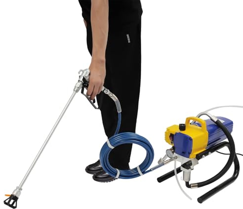 Spruzzatore a colori 1800 W Airless con pistola a spruzzo e nebulizzatore per vernice, 1,8 l al min, spruzzatore elettrico, strumento professionale per pittura da parete, vernici e recinzioni