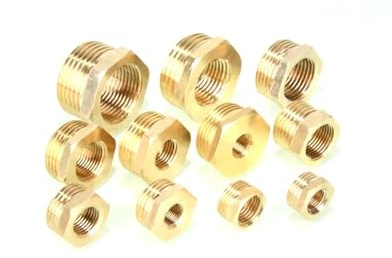 VAYEODEYU Messing-Gartenschlauchanschluss, Messingschlauch Sechskant-Reduzierbuchse M/F BSP-Adapter 1/8 auf 1(M G1/2 X F G3/8)