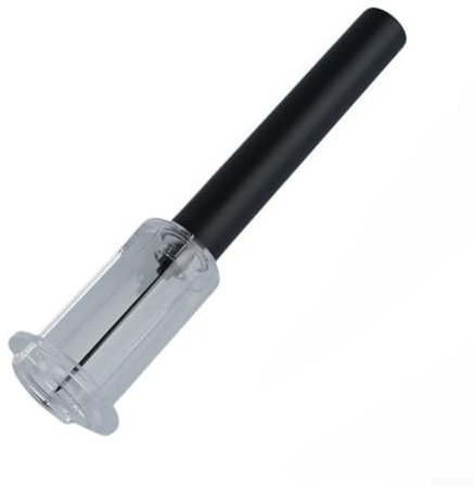DAZZLEEX Abridor de botellas de vino a presión de aire con sacacorchos, cortador de aluminio, vertedor de vino y tapón de vacío, herramienta de barra de aleación de plástico y aluminio para el hogar
