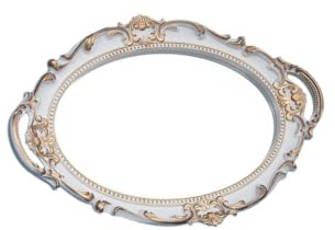 kesurpae Plateau Miroir imperméable élégant et Pratique pour la décoration intérieure. Plateau à parfums Miroir avec poignée. Plateaux à Bijoux Vintage. Plateaux parfums Multi-usages.