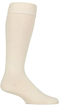 COUNTRY PURSUIT Chaussettes Kilt Homme – Bas Traditionnels Mi-Genou Highland Wear, Chaussettes Habillées Écossaises Côtelées pour Mariages, Événements et Pipe Bands – Taille 39-45