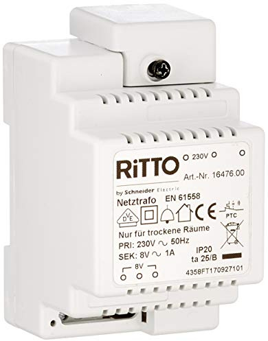 Ritto Netztrafo, 1647600 | REG, Klingeltransformator, 8V, 230V AC