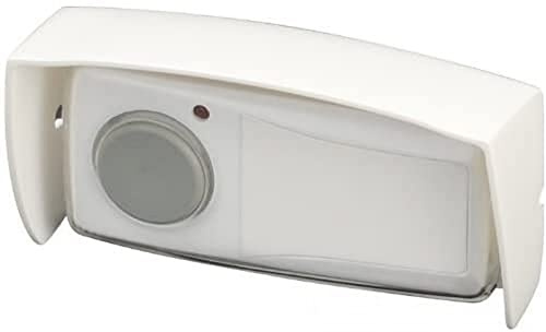 SCS Sentinel - CAC0004 - Bouton Poussoir avec visière Sans Fil - Sonnette Extérieure pour Carillon - Portée 200 m en Champ Libre - Alimentation Pile LR23-A-12V Comprise - AirSwitchBell