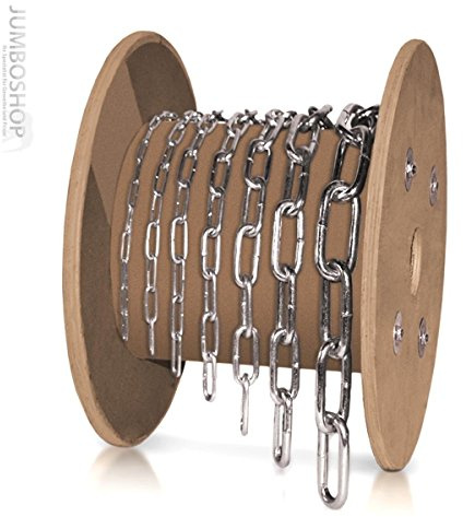Seilwerk STANKE 38m 4mm Rundstahlkette langgliedrig Rolle Stahlkette - DIN verzinkte Eisenkette Stahl Eisen Kette abgerundet