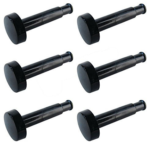 Flavel 5337024336 Oven Cooker Hob Plastic Push Button Timer Switch (Pack of 6, Black)