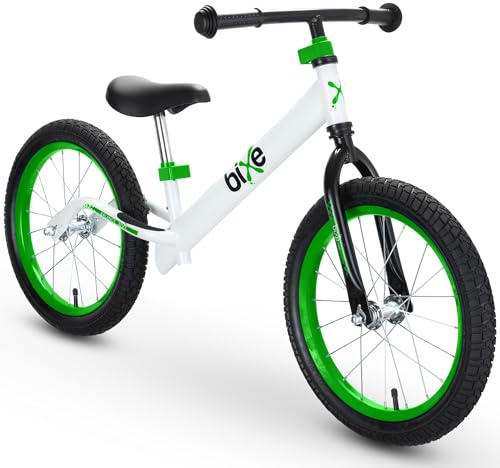 Bixe Bici Senza Pedali da 5 Anni - Balance Bike da 5 a 9 Anni - Bicicletta Senza Pedali per Bambini - Sella e Manubrio Regolabili - Bici Bambini per Equilibrio Ergonomica e Leggera - 16 Pollici