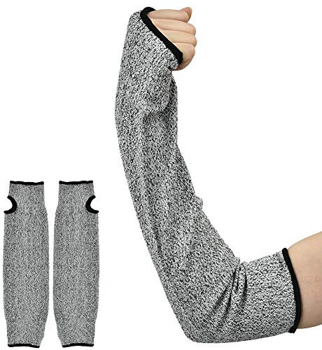 Sonew 2 Manchons e Sécurité, 1 Paire de Manchons Industriels, Manchons Anti Coupure et Résistants à L'usure de Protection de Travail 35 cm