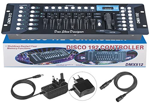 Centralina Dmx 192 Canali Controller per Dmx, Centralina Luci Dmx 512 Controller Mixer Luci Dmx512 Console per Luci, Stage Light Board dj Lighting Controller per l'illuminazione