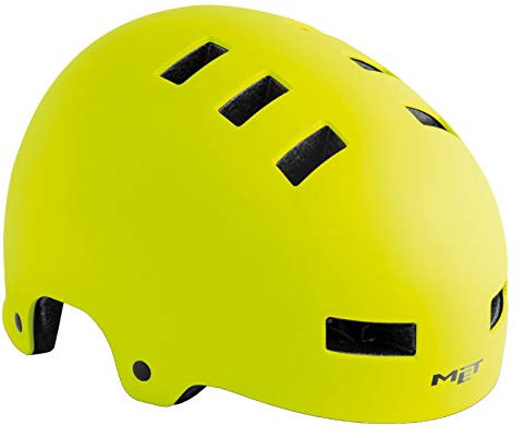 MET Helm S (51-55), Erwachsene, Unisex, Mehrfarbig (Zone Gelb)