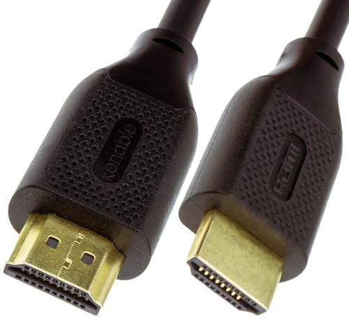 kenable HDMI Cable 2.0 High Speed 4K 60Hz HDR Ethernet Gold Plated LED OLED QLED TV - Black 0.5m
