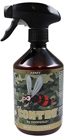 HOOFGOLD Contro - Spray antimoscas y antimosquitos para caballos, 500 ml, pulverizador