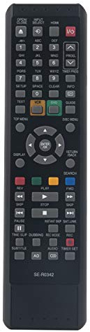 SE-R0342 Replaced Remote Control Fit for TOSHIBA DVD Recorder SE-R0343 | DVR19DTKB DVR19DTKB2 DVR20KB SER0342