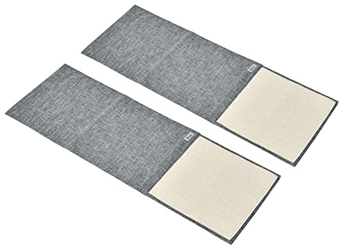 Pawhut 2 klösmatta, repskydd, soffa, sisal, klösmatta för katt, fåtölj, soffa, kattklösmatta, grå, 130 x 45 x 0,3 cm