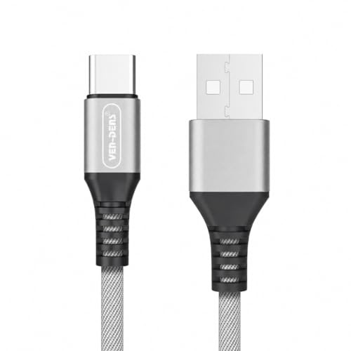 USB C Charger Cable For Samsung Galaxy S26/S26 Plus/S26 Ultra/S25 FE/S25/S25 Plus/S25 Ultra/S24 FE/Z Flip 8 7 6 5 4 3 Fold 8 8 Ultra 7 6 5 4 3 [1.5M] 3A Nylon Braided Charging Cable (SILVER)