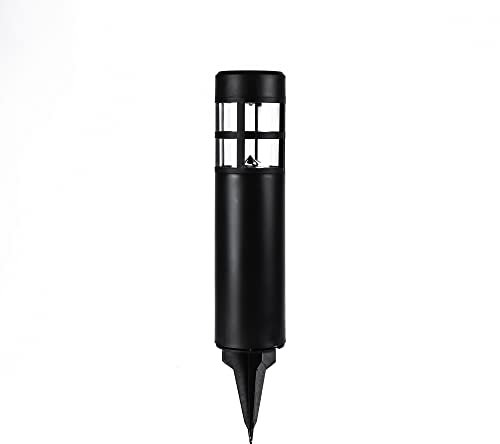 Status Coolah Outdoor Garden Solar Light / 3 Pack of 7 Centimeter White LED Bollard Stake Solar Light/Stainless Steel/Waterproof/Rechargeable Battery Included, Black (COOLAHSS3PK6) [Energy Class E]