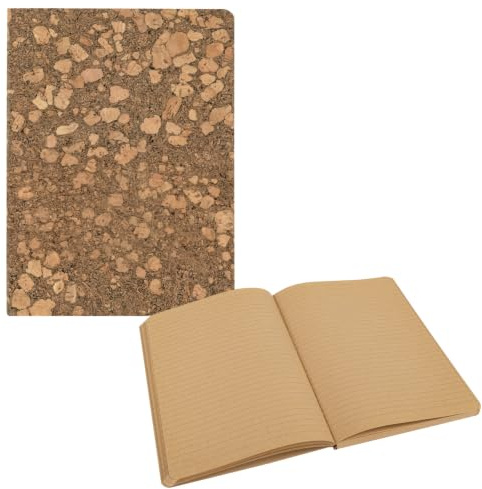 Idena Notizbuch 20 x 14 cm liniert | 192 Seiten, Einband aus Kork, 80 g/m², 12252