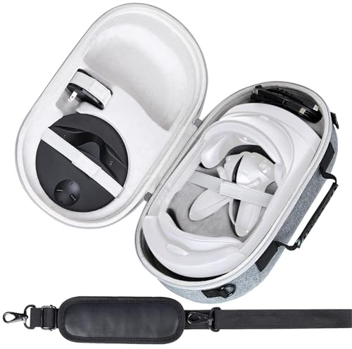 Aenllosi Hard Carrying Case for Meta Quest Pro/Meta Quest 3 All-in-One VR Headset, Only Case(White)