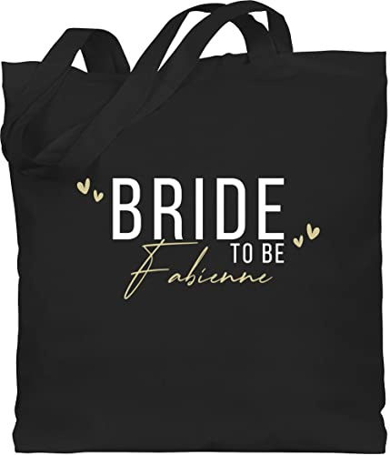 Geschenk mit Namen personalisiert by Shirtracer - Baumwolltasche - JGA Junggesellenabschied - Bride To Be - Braut