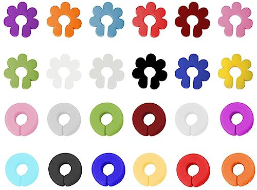 WeddHuis 24 Pezzi Segnabicchiere Silicone,Segna Bicchieri Calici,Marcatori per Bicchieri da Vino Riutilizzabili Marcatori, Per Varie Tazze, Forniture per Decorazioni
