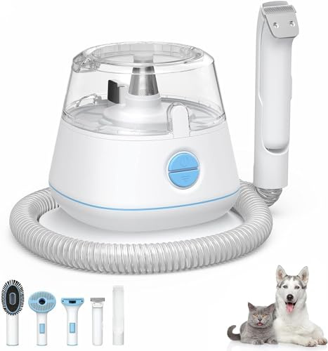 KIMORE Dog Clipper Grooming Kit, Professional Low Noise Pet Grooming Vacuum Kit Suction 99% Pet Hair,. ABS Material，Quiet,Pet Vacuum Groomer ​