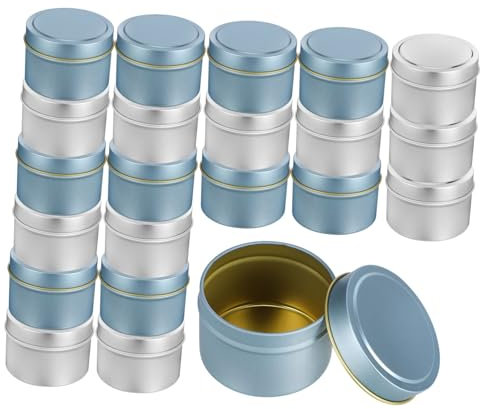 EXCEART 24st Kerzenglas Dosen Zur Kerzenherstellung Blechdose Teelichthalter Kerzendosen Mit Deckel Kerzendosen Zur Herstellung Von Kerzen Kerzendosen Aus Metall Kandelaber Weißblech Zinn