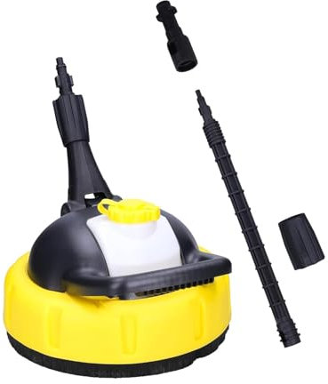 Accessorio per pulizia superfici ad alta pressione per pulitore ad alta pressione per idropulitrice ad alta pressione, spazzola rotante a manico lungo, strumento di pulizia per pavimenti del patio