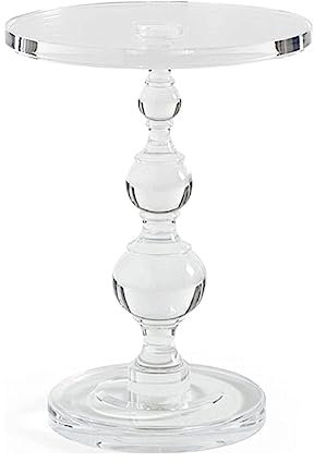 EYPKPL modern abstelltisch Couchtisch, transparenter Acryl-Beistelltisch, Kleiner runder Mitteltisch, Nachttisch, Sofatisch, Akzenttisch, moderner Beistelltisch Leicht zu bewegen