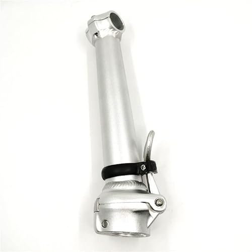 WANGBINGXING Fahrrad Lenkervorbau Klappradstiel 25.4mm-Lenker 28,6 mm-Gabel 21,5 cm Doppelmutter Fixieren nach innen, faltenden Stammrohr schwarz/Silber Fahrrad Vorbau(Color:21.5cm Silver)