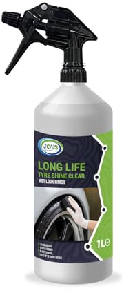 Jovs Tyre Shine 1 Litre (PACK OF 1) - Premier Wet Look Clear Tire Dressing Gel for Cars, Long-lasting Silicone Based Formula, Instant Sheen, Ultimate Tire Shine Spray 1000 ml.